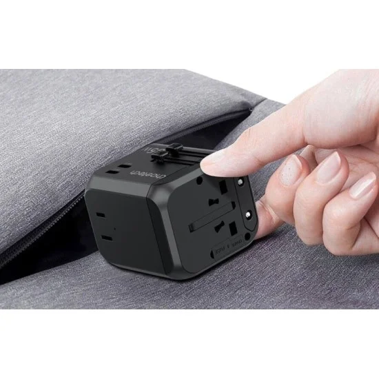 Chotech GaN PD30W 3A+C Travel Travel Wall Charger - Black